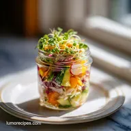 Easy Vegetarian Mason Jar Salads for 4 Servings