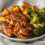 Sheet Pan Chicken Thighs with Veggies