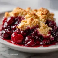 Cherry Cobbler for 9 Servings: Golden and Cake-Like Crust