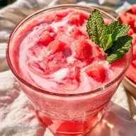 Watermelon Dirty Soda with Coconut Cream