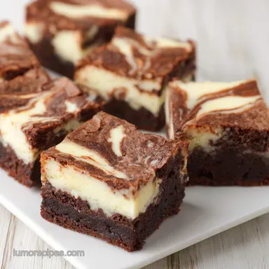 Cheesecake Brownies with Cocoa Powder Recipe Card