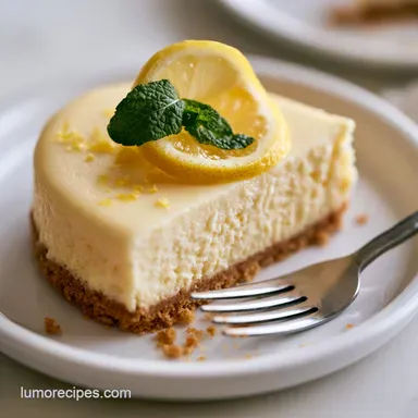 Lemon Cheesecake Recipe for 12 Servings Recipe Card