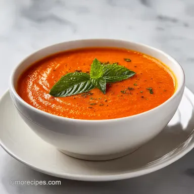 Creamy Tomato Basil Soup Homemade in 35 Minutes Recipe Card