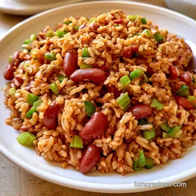 Cajun Rice for 4 Servings: Fluffy Recipe Card