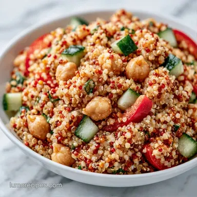 Daniel Fast Quinoa Salad with Chickpeas Recipe Card