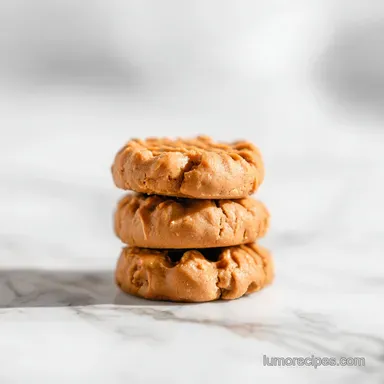 Easy 3 Ingredient Peanut Butter Cookies in 15 Minutes Recipe Card
