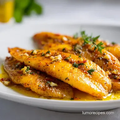 Garlic Butter Oven Baked Tilapia for 4 Recipe Card