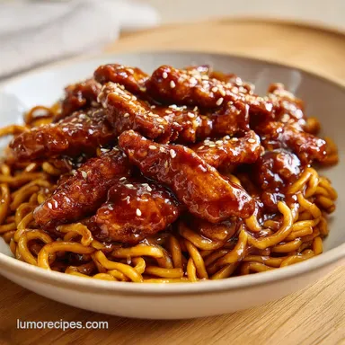 Garlic Chicken Noodles: Sticky and Pan-Seared in 20 Minutes