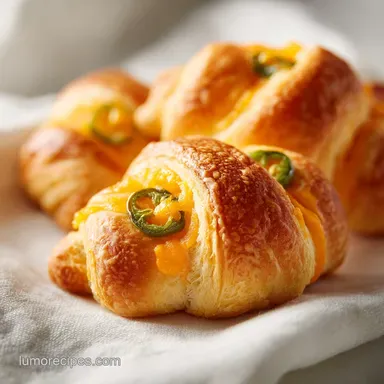 Jalapeno Popper Crescent Rolls for 8 Servings: Golden Baked Recipe Card