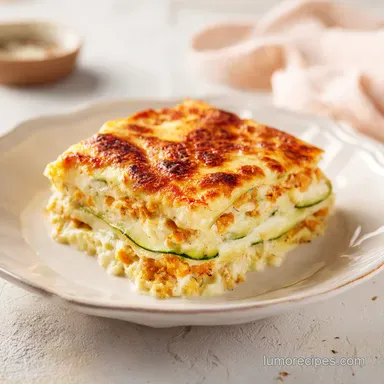 Keto White Lasagna: Creamy and Baked Recipe Card