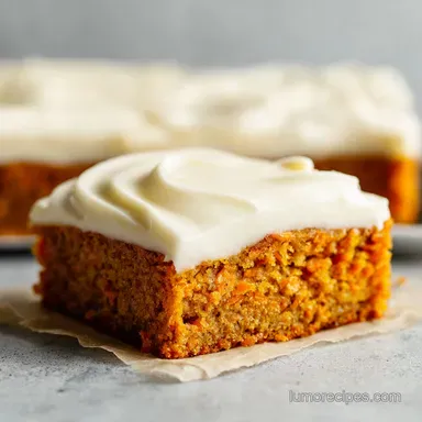 Moist Carrot Cake Bars with Pineapple Recipe Card