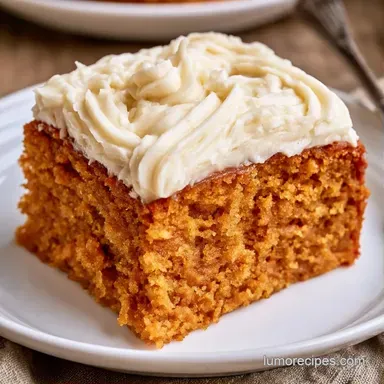 Pumpkin Cake for 12 Servings Recipe Card