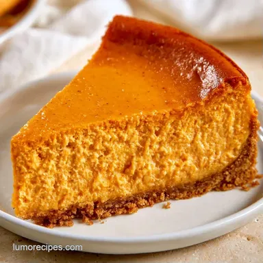 Pumpkin Cheesecake: for 12 Slices Recipe Card