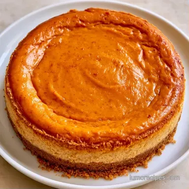 Pumpkin Pie Cheesecake for 12 Slices Recipe Card