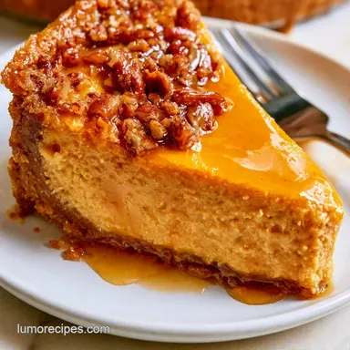 Pumpkin Pie Pecan Cheesecake for 10 Recipe Card