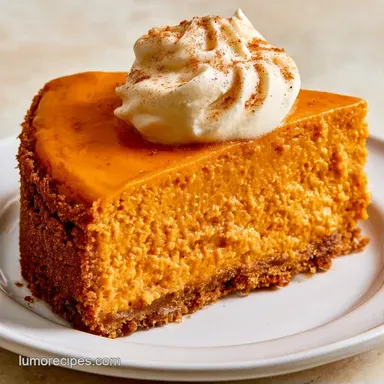 Pumpkin Spice Cheesecake for 12 Servings Recipe Card