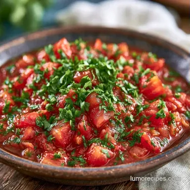Roma Tomato Garlic Salsa in 30 Minutes Recipe Card