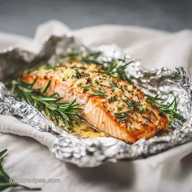 Simple Baked Salmon in Foil in 30 Minutes (Rosemary Butter)