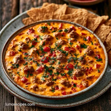 Rotel Dip With Ground Beef Recipe Card