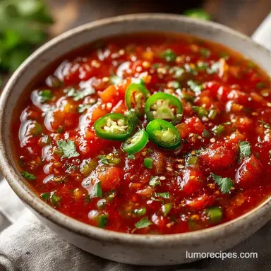 Tomato and Green Chili Soup: One-Pot Recipe Card
