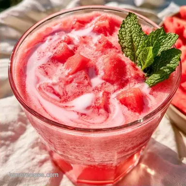 Watermelon Dirty Soda with Coconut Cream
