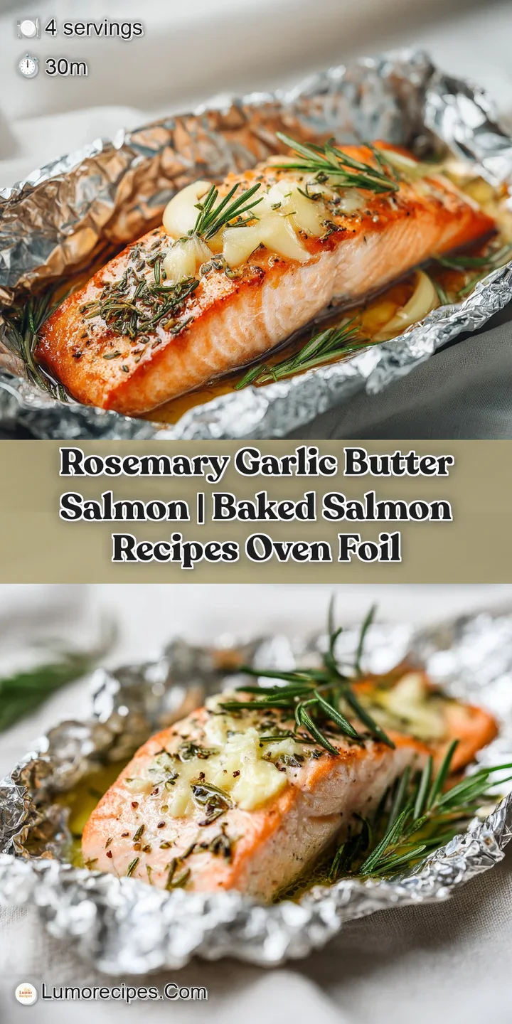 Close-up of tender salmon, bathed in shimmering rosemary butter with crisp, browned edges.