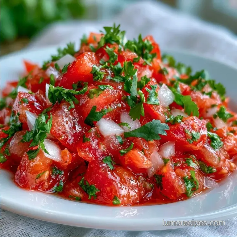 Easy Garlic Onion Salsa with Fresh Tomatoes