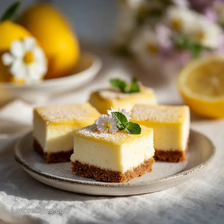 Lemon Cheesecake Bars: Silky and Citrus Forward