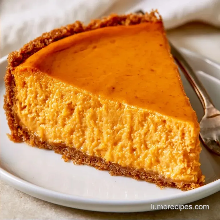 Pumpkin Cheesecake with Gingersnap Crust: Creamy