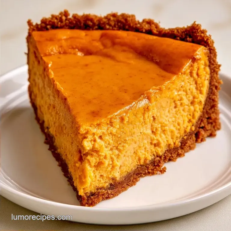 Pumpkin Spice Cheesecake with Gingersnap Crust