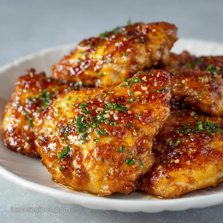 Glazed golden-brown chicken pieces served with bright green onions and toasted sesame seeds over fluffy white rice.
